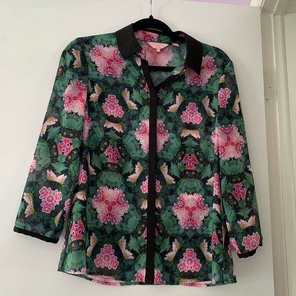 Ted Baker Floral Top size 1 - Picture 6 of 6